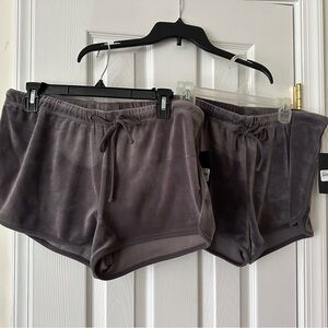 Bundle of TWO NWT Velour Track Shorts Sleep Shorts Free Press LARGE